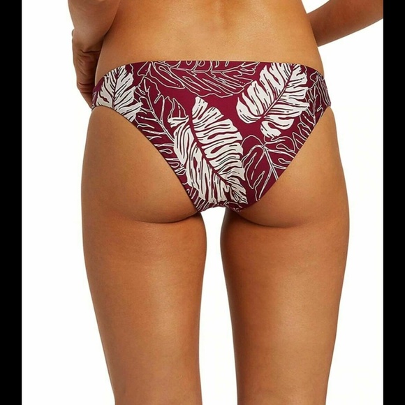 NWT Volcom [ Large ] Palm Squad Bikini Swim Bottom‎ in Pomegranate - Picture 10 of 10